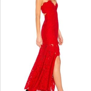 Cherry Red High Slit Dress (6) Brand New with Tags